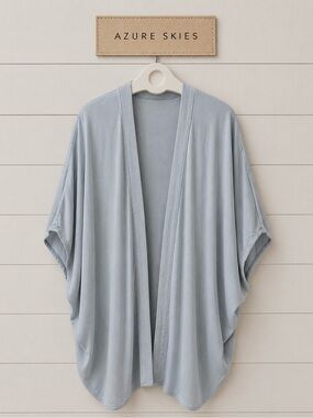 Draped Pale Blue Jacket – Azure Skies – S/M